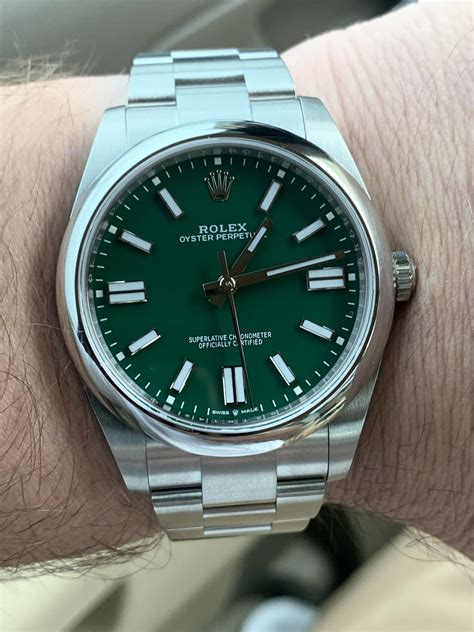 green rolex op 41|rolex celebration 41mm.